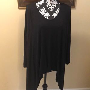 ✨Parmi Asymmetrical comfy v-neck long sleeved swingy tunic top